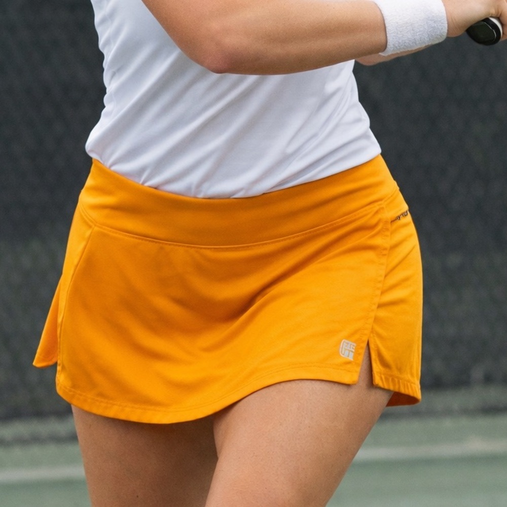 Tennis Skort orange yellow gold size M